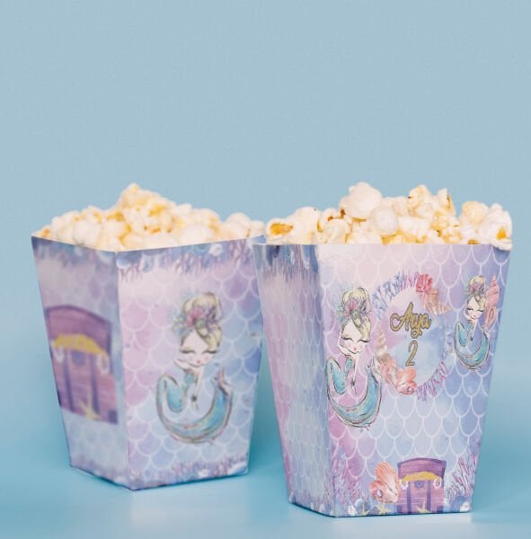 Deniz Kızı Konseptli Pop Corn Kutusu