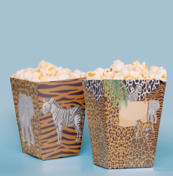 Safari Temalı Pop Corn Kutusu