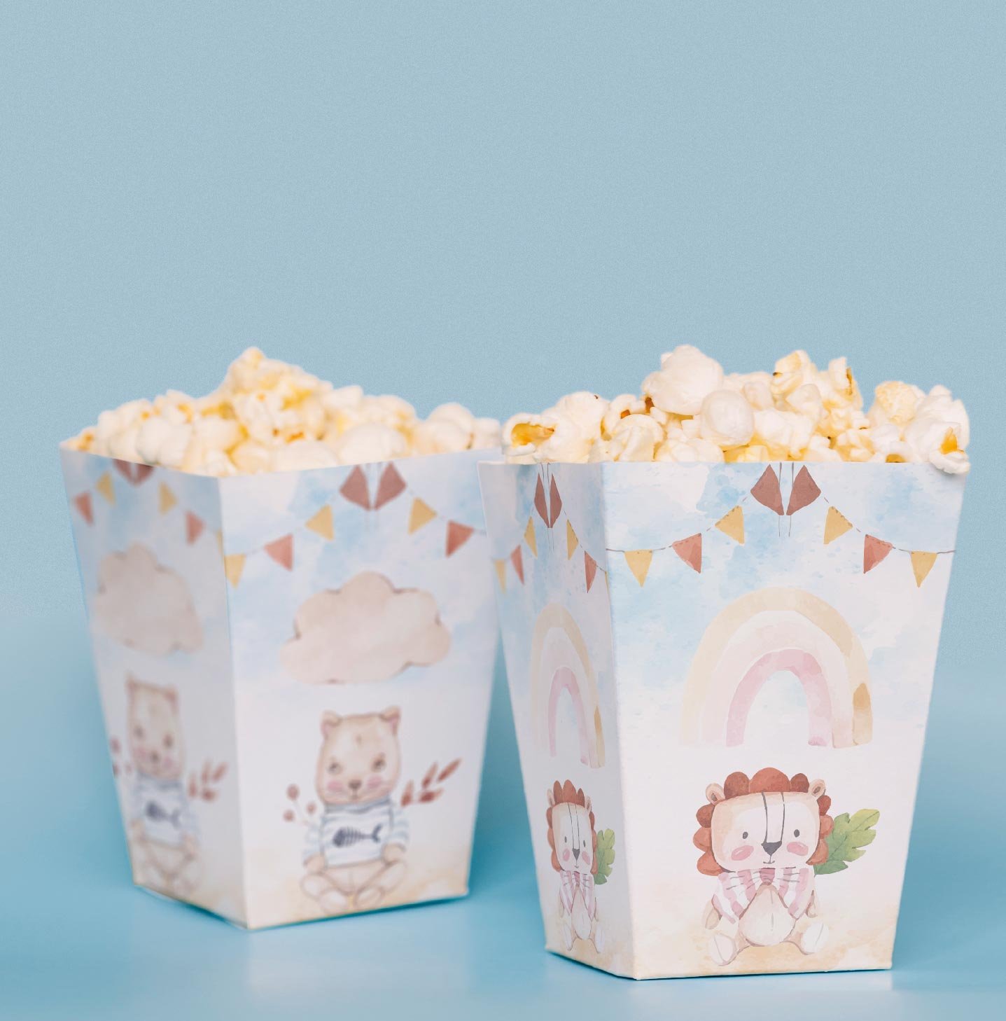 Baby Shower Temalı Pop Corn Kutusu