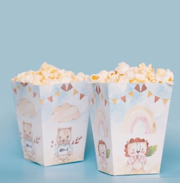 Baby Shower Temalı Pop Corn Kutusu