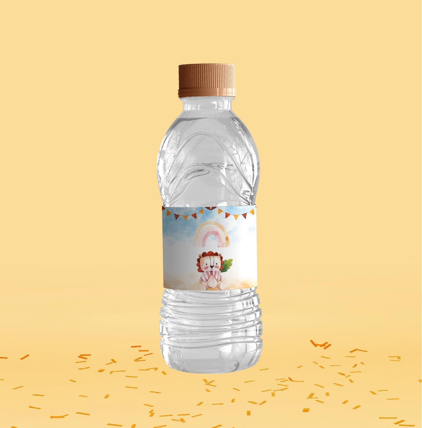 Baby Shower Temalı Su Şişesi Etiketi