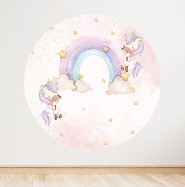 Unicorn Konseptli Doğum Günü Afişi