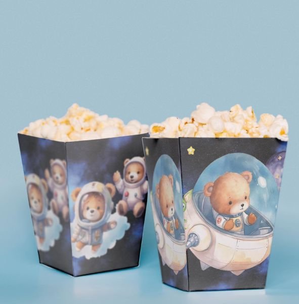 Uzay Temalı Pop Corn Kutusu