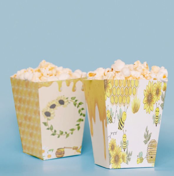 Baby Shower Temalı Pop Corn Kutusu