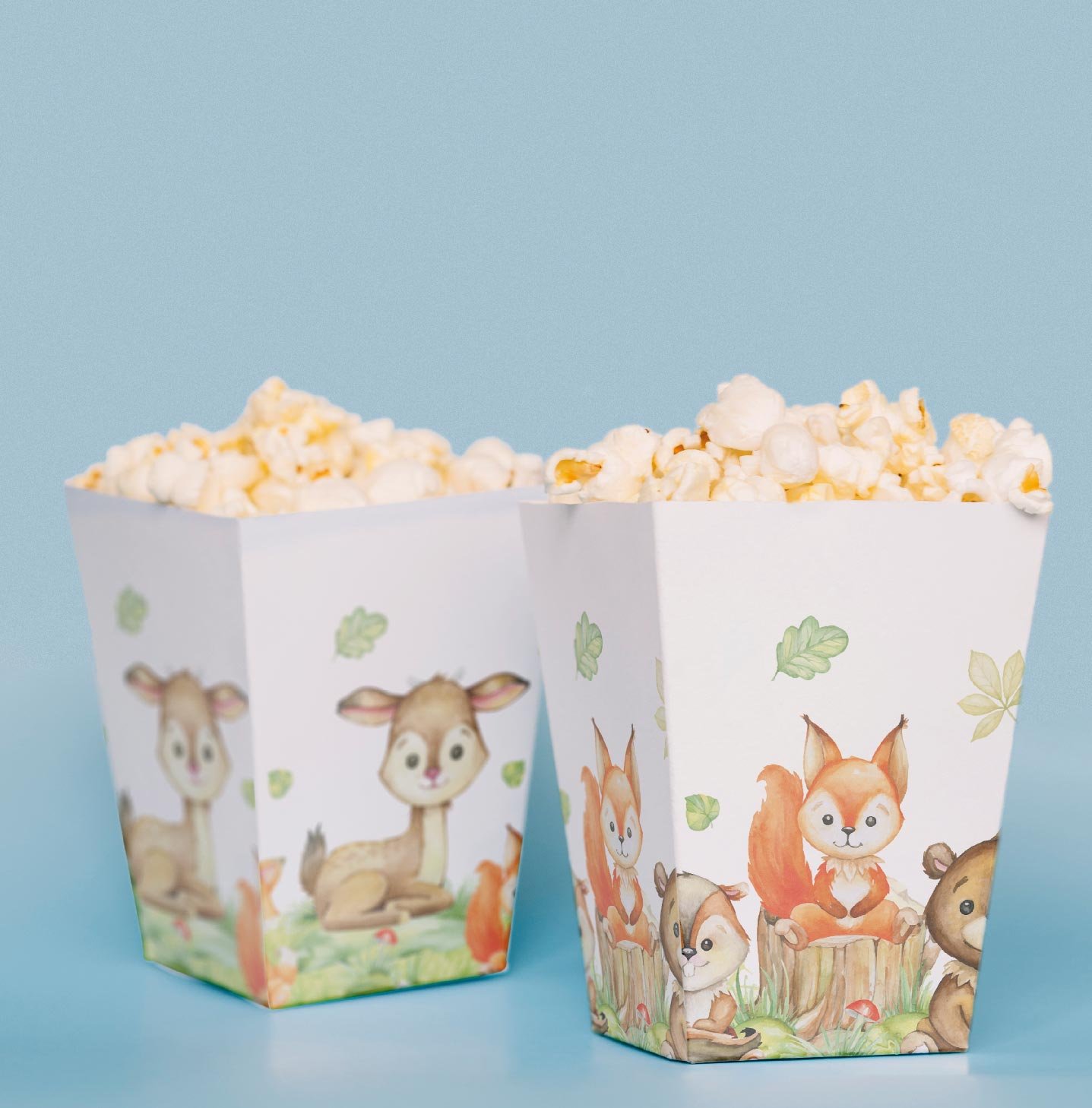 Woodland Temalı Pop Corn Kutusu