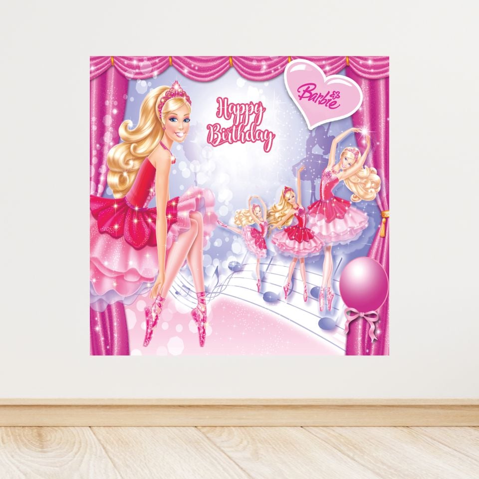 Barbie Temalı Doğum Günü Afişi