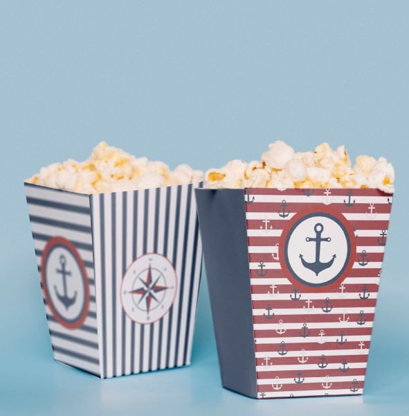 Çapa Temalı Pop Corn Kutusu
