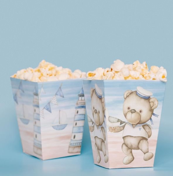 Denizci Ayıcık Temalı Pop Corn Kutusu