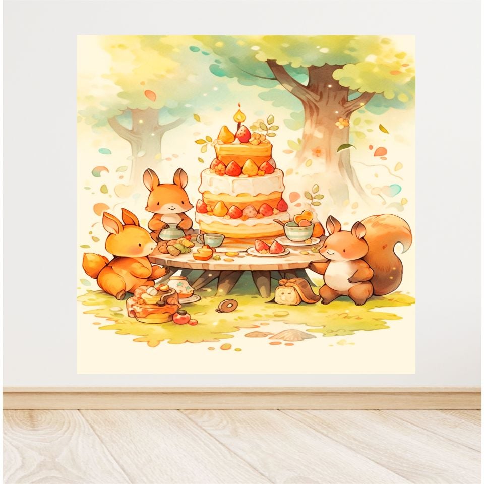 Sonbahar Temalı Doğum Günü Afiş