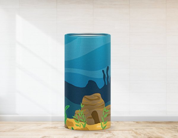 Deniz Konsepti Strafor Kaplaması 81 cm x 70 cm ( çap 24 cm x h 70 cm) - Folyo Baskı