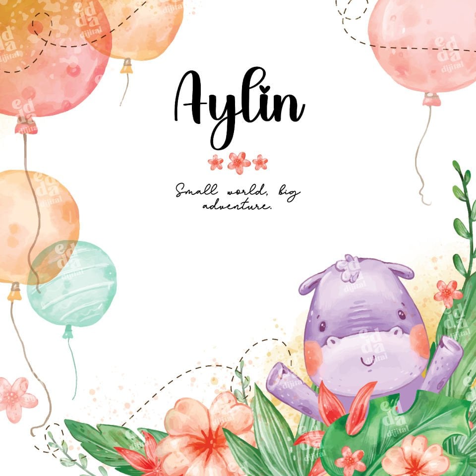 Safari Temalı Doğum Günü Afişi