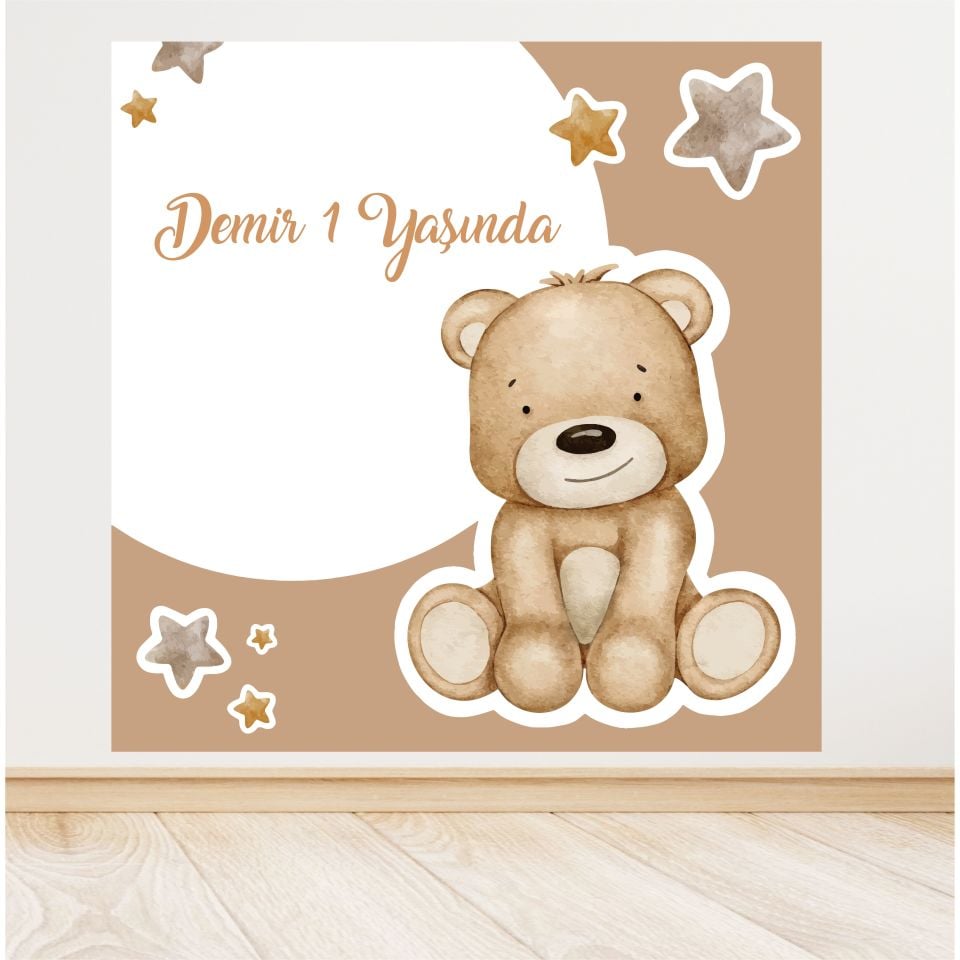 Ayıcık Temalı Doğum Günü Afiş