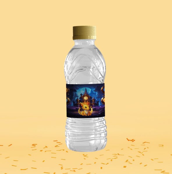 Dragon Temalı Su Şişesi Etiketi