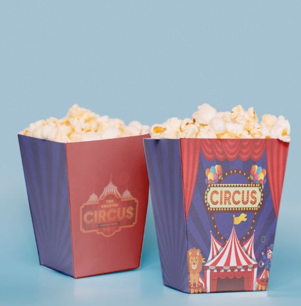 Sirk Konseptli Pop Corn Kutusu