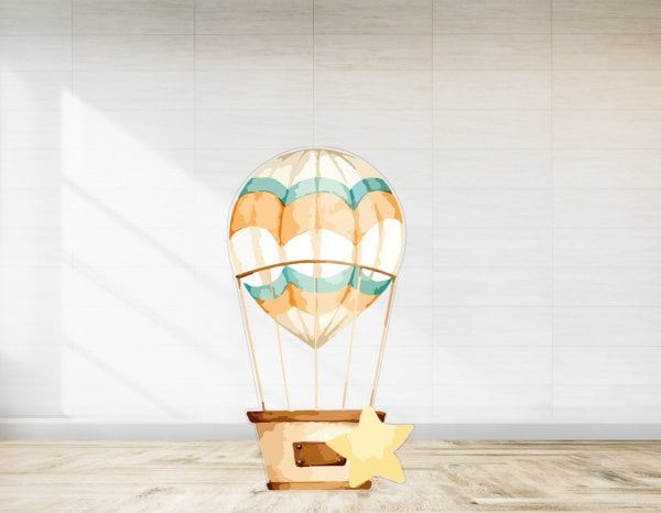 Yıldızlı Balon Temalı Ayaklı Pano