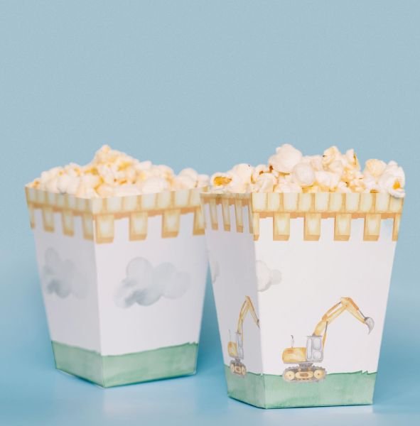 İnşaat Temalı Pop Corn Kutusu