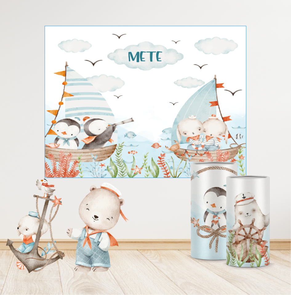 Denizci Ayıcık Konseptli Mini 2 Paket
