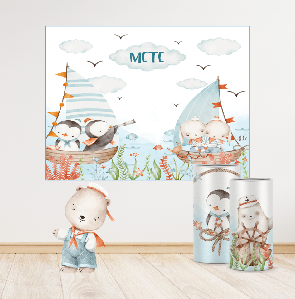 Denizci Ayıcık Konseptli Mini 3 Paket