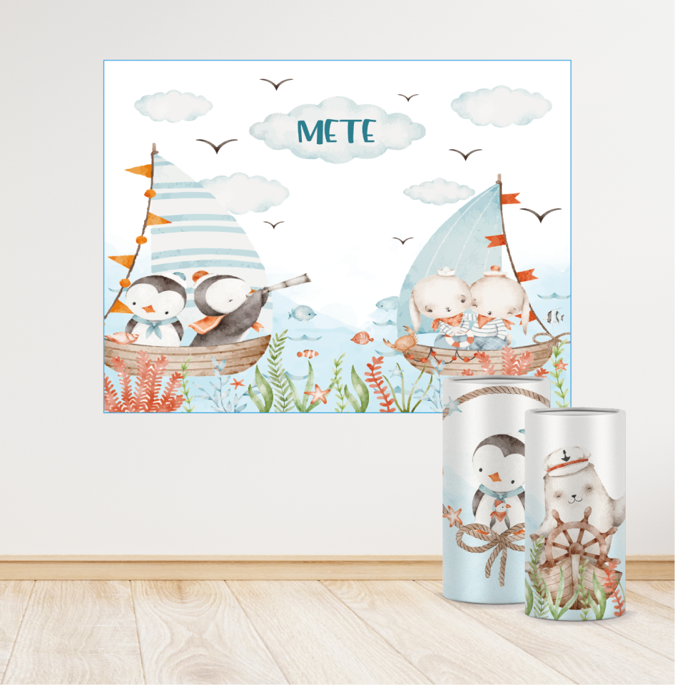 Denizci Ayıcık Konseptli Mini 4 Paket