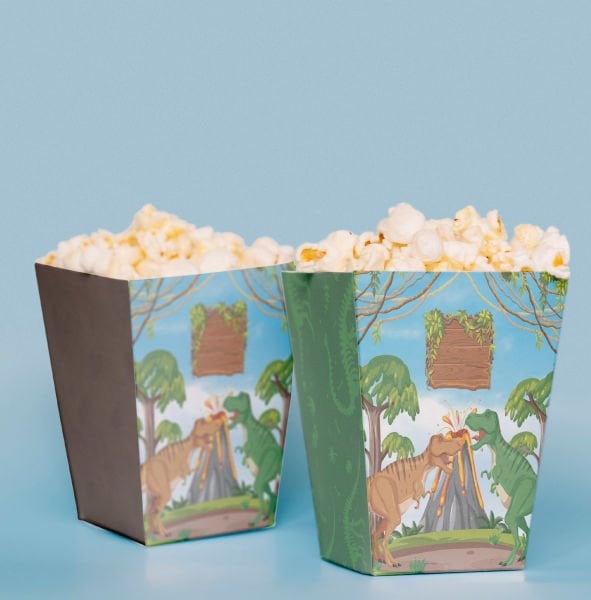 Dinozor Konseptli Pop Corn Kutusu