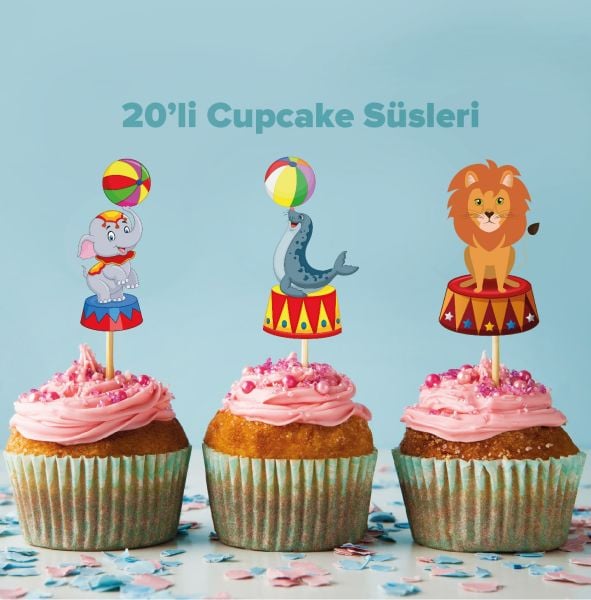 Dinozor Konseptli Cupcake Süsü