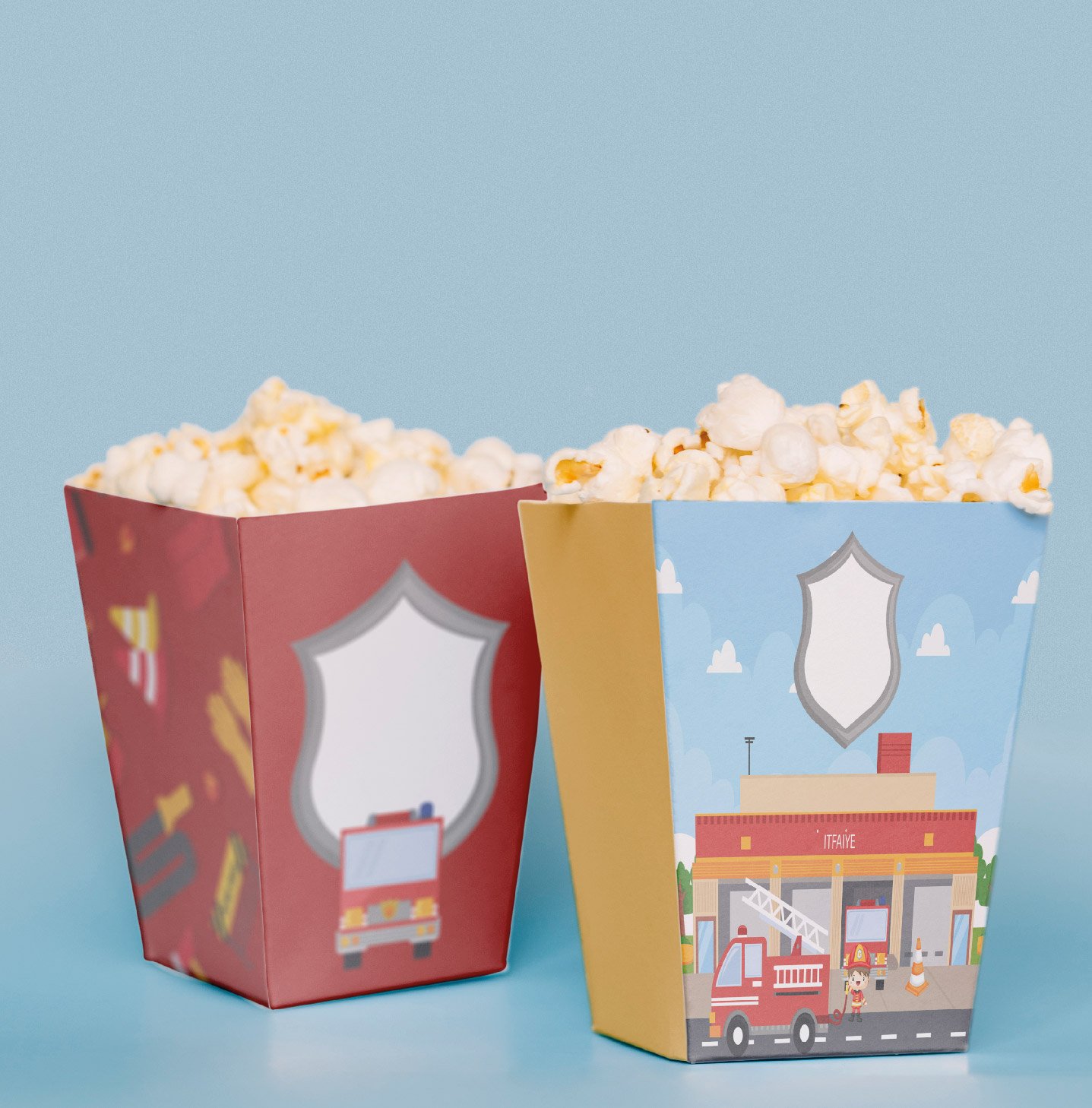 İtfaiye Temalı Pop Corn Kutusu