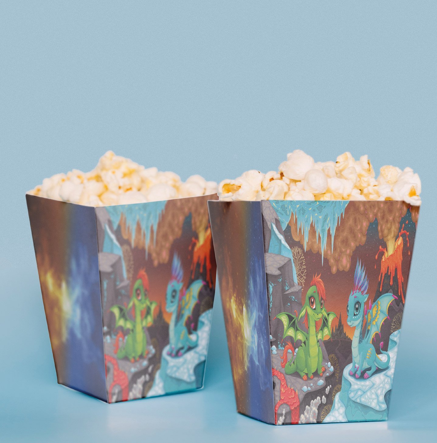 Dinozor Temalı Pop Corn Kutusu