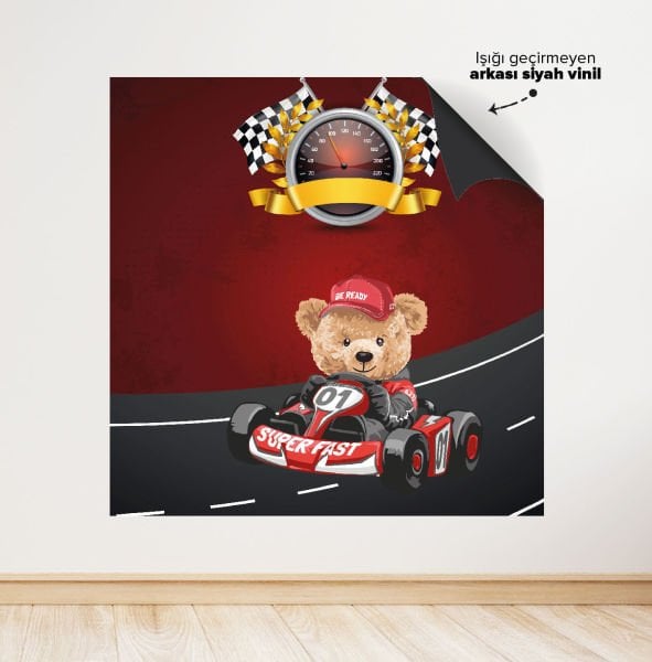 Teddy Bear Temalı Doğum Günü Afişi