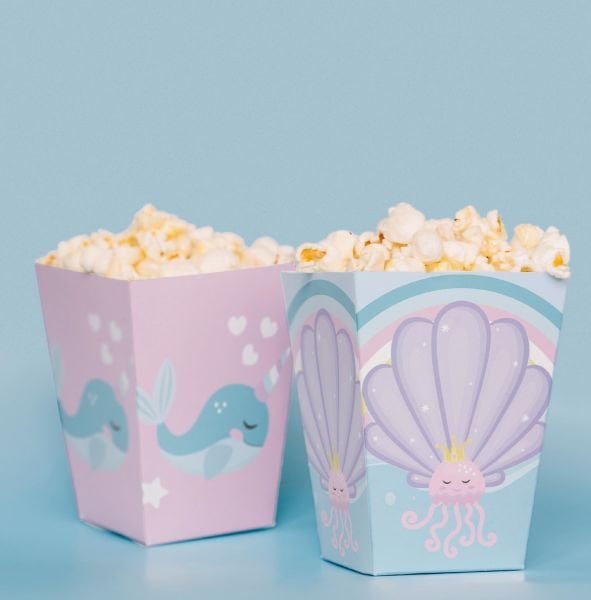 Pembe Denizaltı Temalı Pop Corn Kutusu