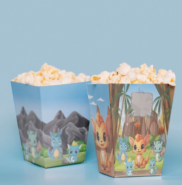 Baby Dragon Temalı Pop Corn Kutusu