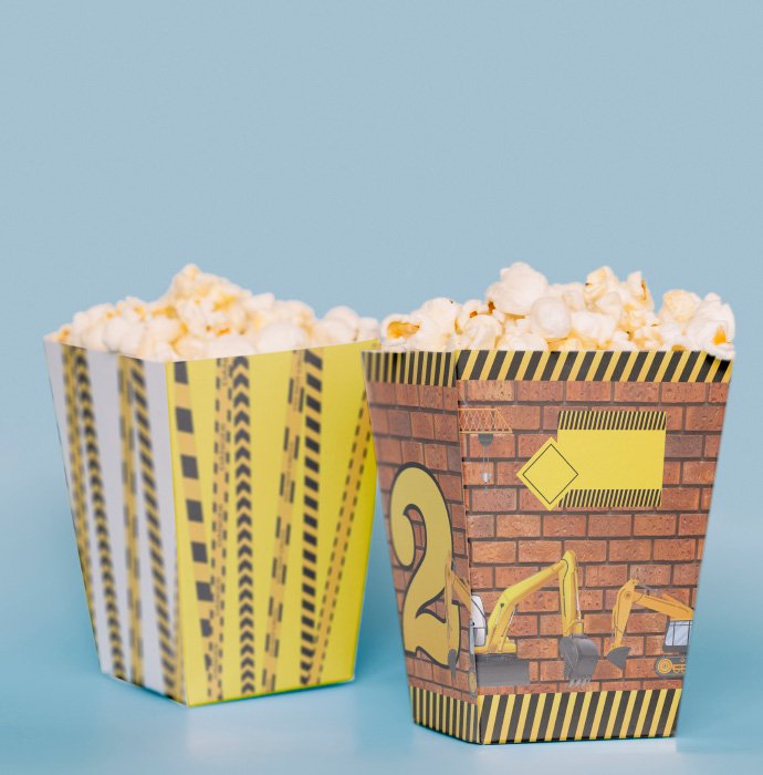 İnşaat Temalı Pop Corn Kutusu