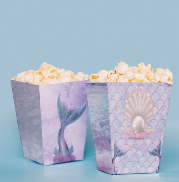 Deniz Kızı Temalı Pop Corn Kutusu