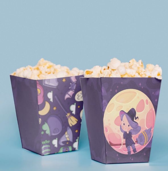 Cadı Konseptli Pop Corn Kutusu