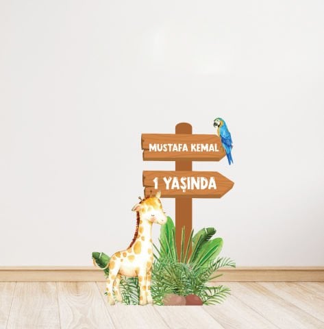 Yön Tabelası Temalı Ayaklı Pano