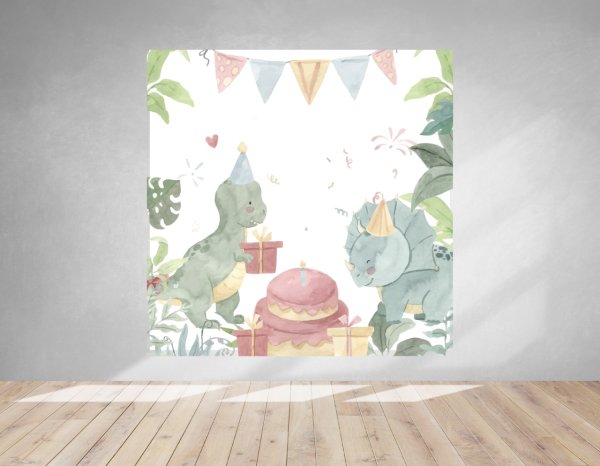 Dinozor Temalı Doğum Günü Afişi