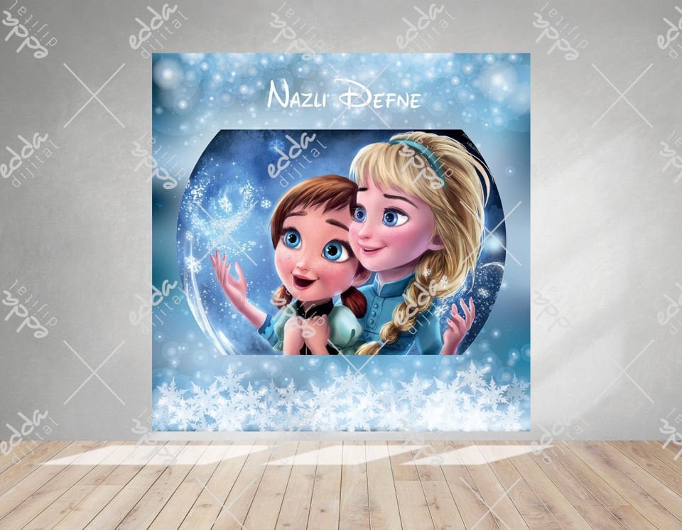 Elsa Temalı Doğum Günü Afişi