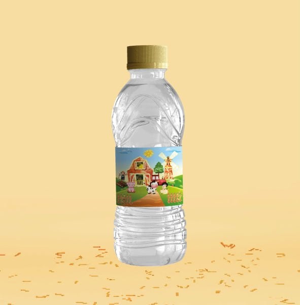 Çiftlik Temalı Su Şişesi Etiketi