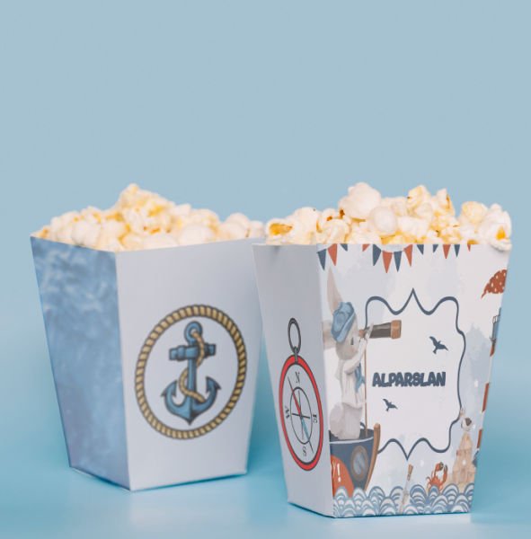 Denizci Temalı Pop Corn Kutusu