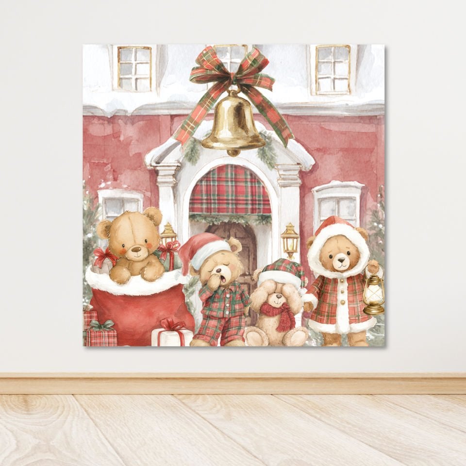 Yeni Yıl Temalı Kırmızı Afiş