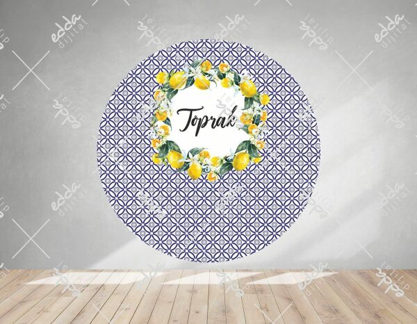 Desenli Çiçekli Baby Shower Afişi