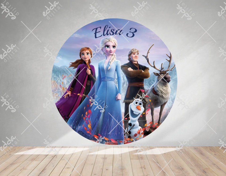 Elsa Temalı Doğum Günü Afişi