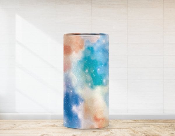 Renkli Strafor Kaplama 131 cm x 101 cm ( çap 40 cm x h 100 cm ) - Folyo Baskı
