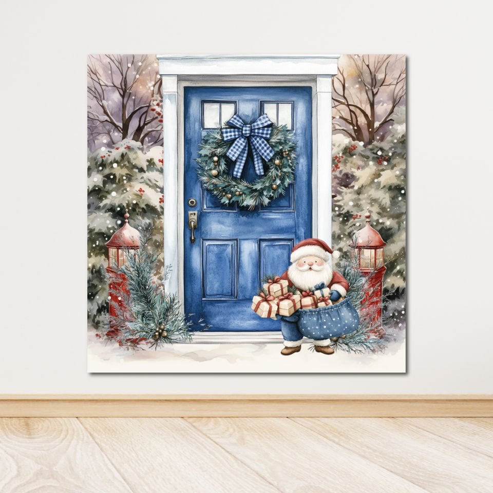 Yeni Yıl Temalı Kırmızı Afiş