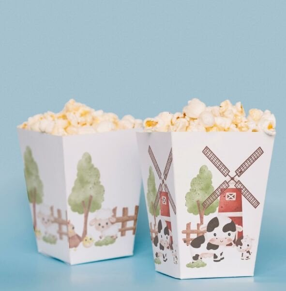 Çiftlik Temalı Pop Corn Kutusu