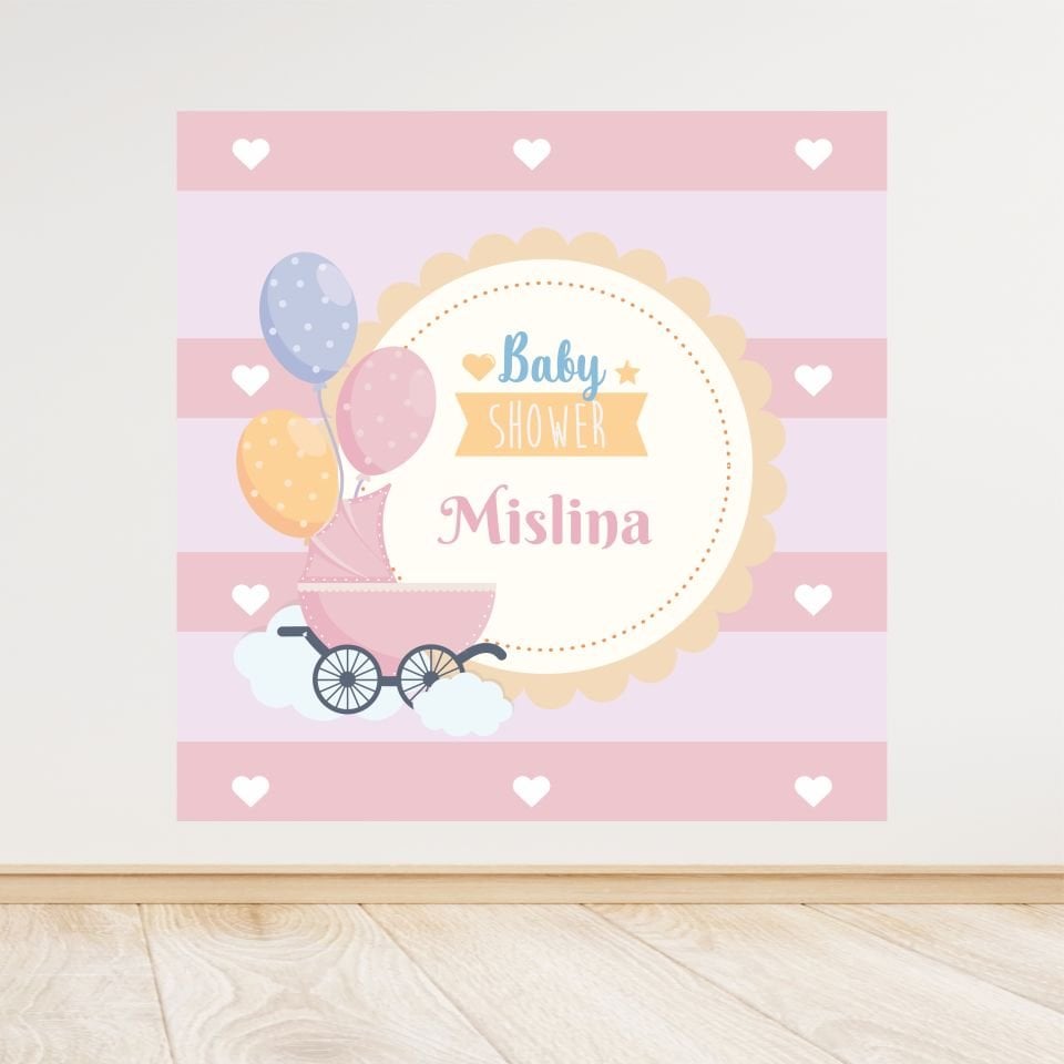 Baby Shower Temalı Doğum Günü Afişi