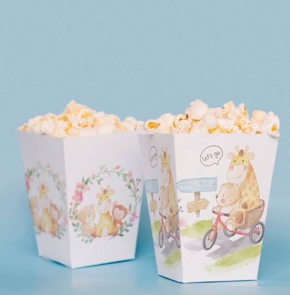 Okula Dönüş Temalı Pop Corn Kutusu