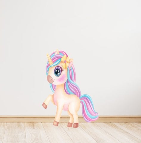 Unicorn Temalı Ayaklı Pano