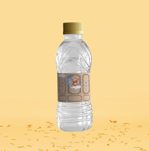 Ayıcık Temalı Su Şişesi Etiketi