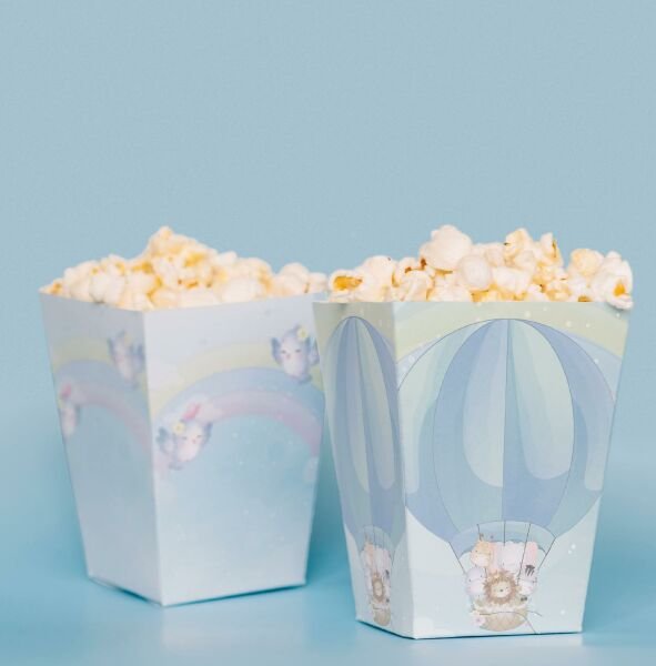 Sevimli Hayvanlar Temalı Pop Corn Kutusu