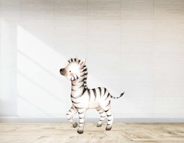 Safari Zebra Temalı Ayaklı Pano